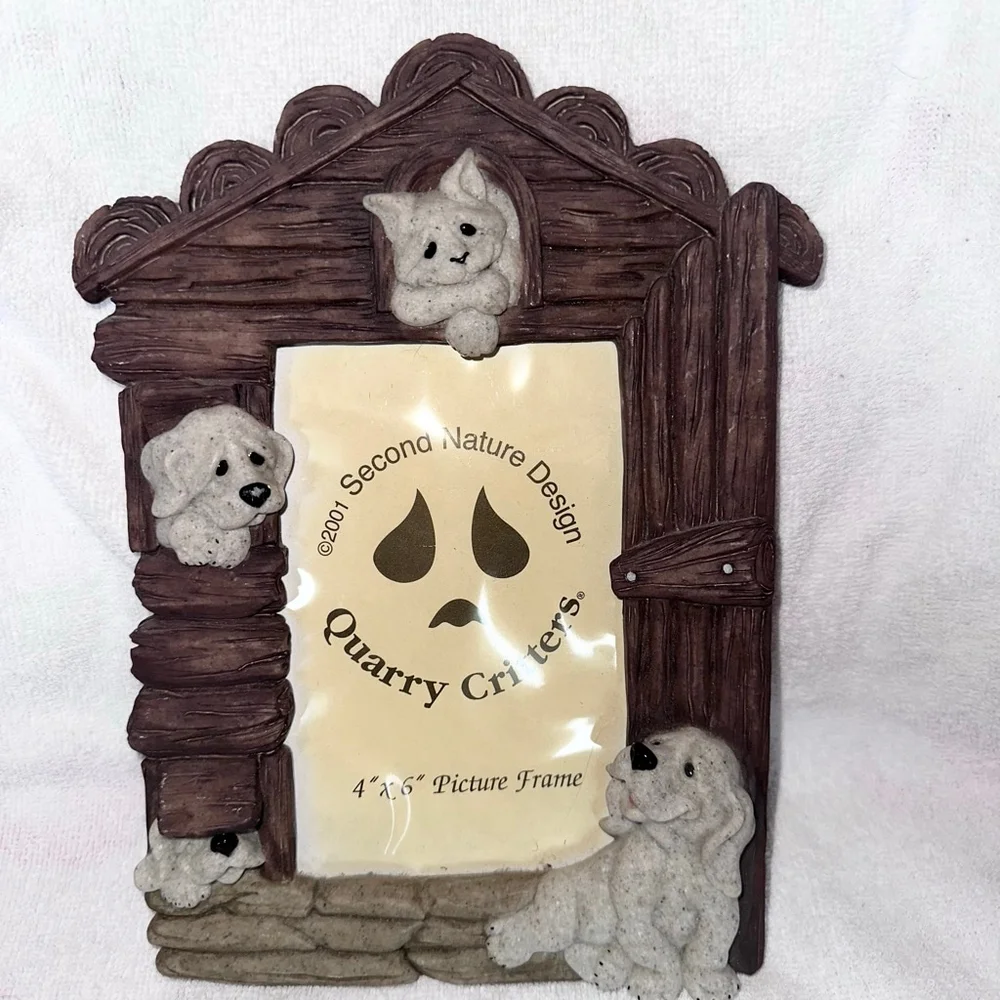 NOS Vintage 2001 Second Nature Design Quarry Critters 4x6 Photo Picture Frame